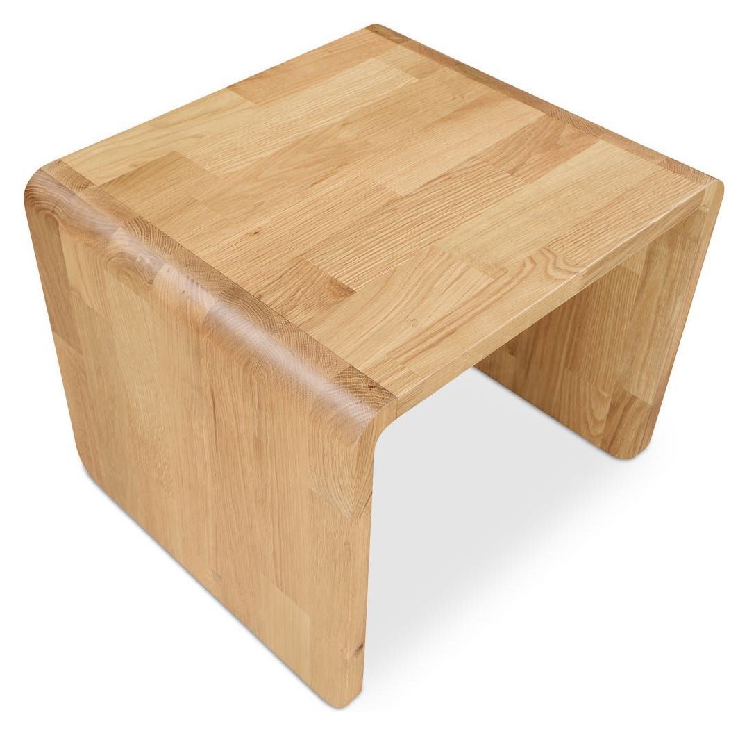 Carrie Natural Oak stool and side table rental for Seattle productions
