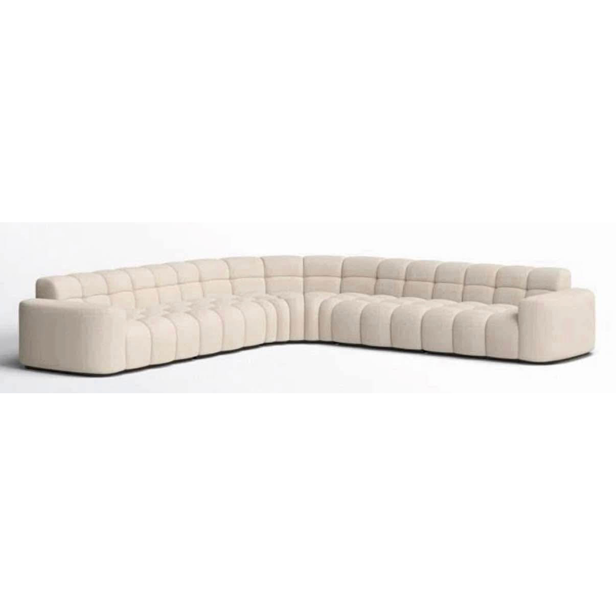 Julietta cream L-shaped sectional
